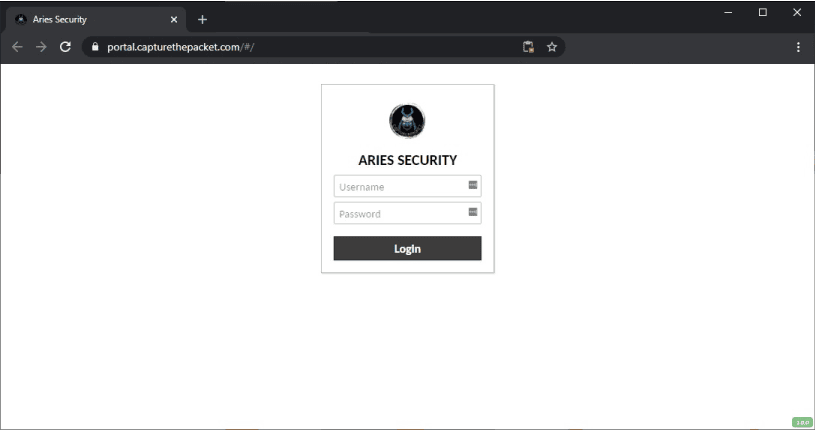 Sample login screen from the Capture The Packet remote portal. Sample login screen from the Capture The Packet remote portal.